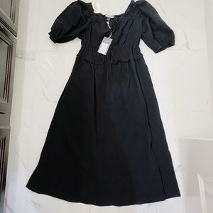 Black midi dress